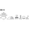 Палатка HIGH PEAK KIRA 4 серый HP-10373
